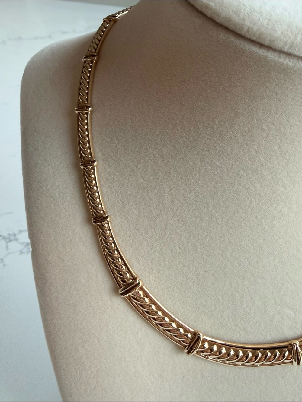 Vintage Italian 14K Gold Woven Mesh Necklace • 16” • 25g✨ - Picture 3 of 7